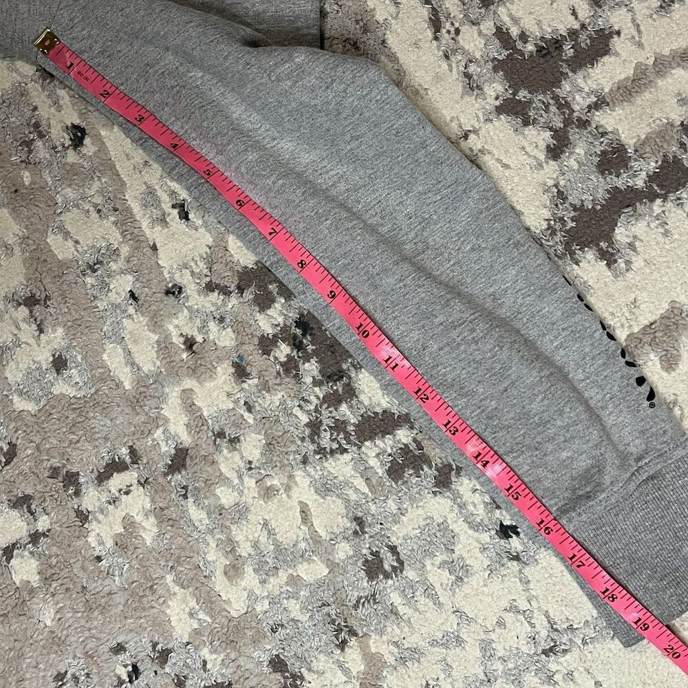Harley Davidson Motorcycle Hoodie Jacket Gray Cropped Full Zip Women's Size L - Picture 12 of 12